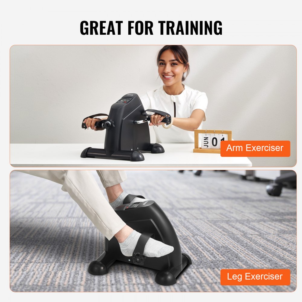 HY-F6006 - Compact Under Desk Exercise Bike with LCD Display and Adjustable Resistance