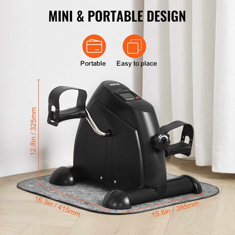 HY-F6006 - Compact Under Desk Exercise Bike with LCD Display and Adjustable Resistance