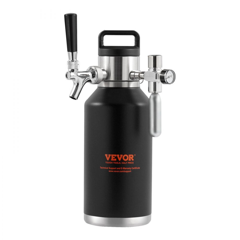 KIT BEER-22 - 64oz Stainless Steel Growler Tap System for Home Brewing