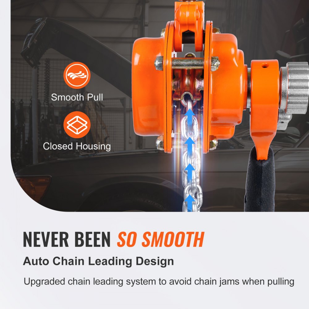 010736872582 - 1100 lbs Capacity Manual Lever Chain Hoist for Heavy Lifting