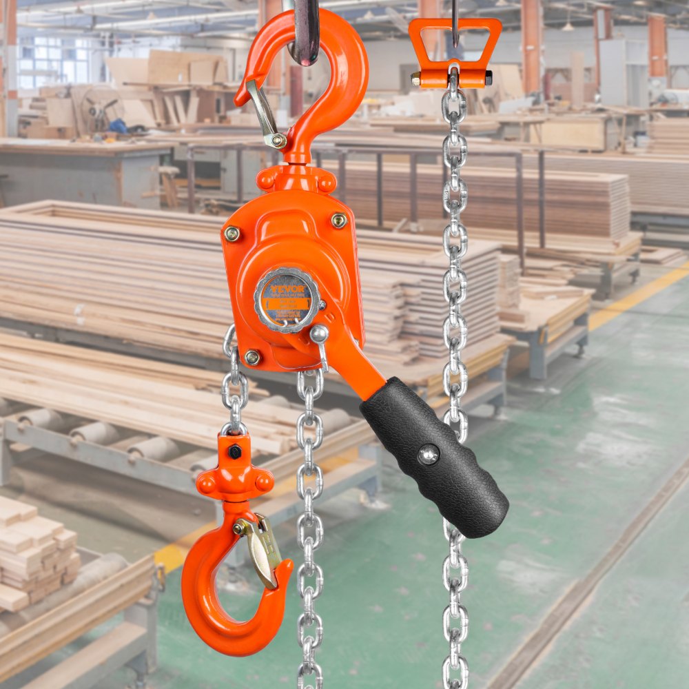 010736872582 - 1100 lbs Capacity Manual Lever Chain Hoist for Heavy Lifting