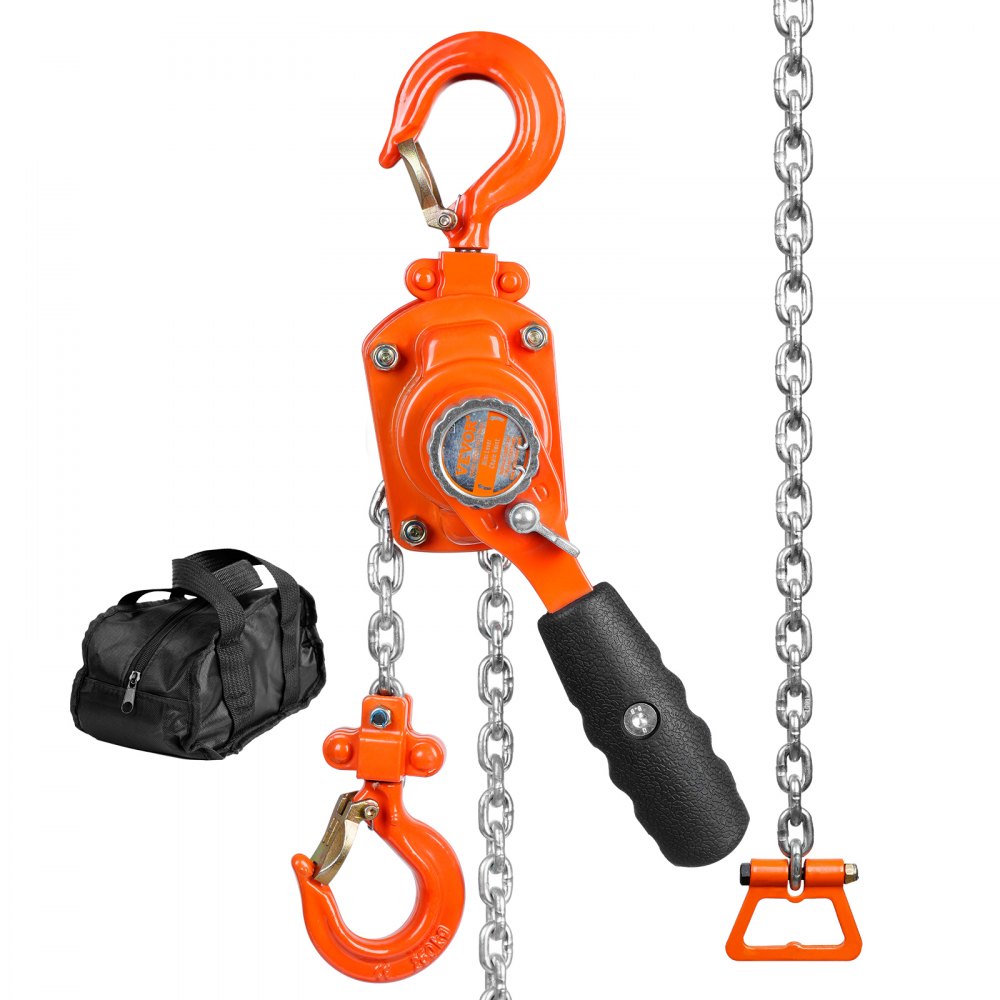 010754386688 - 10FT VEVOR Chain Hoist, 550 lbs Capacity, Lightweight & Durable