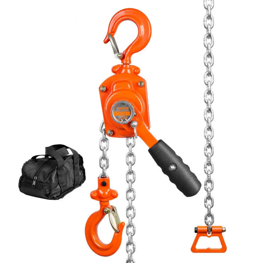 010746361219 - 1/2 Ton VEVOR Lever Chain Hoist for Heavy Lifting