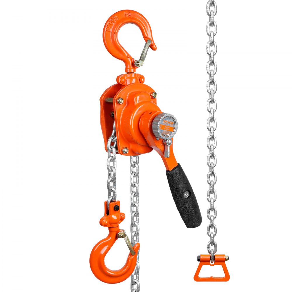 010746361219 - 1/2 Ton VEVOR Lever Chain Hoist for Heavy Lifting