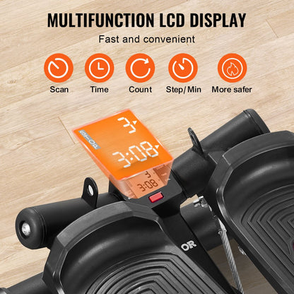 RB-SP02 - Compact Mini Twist Stepper with Resistance Bands and LCD Display