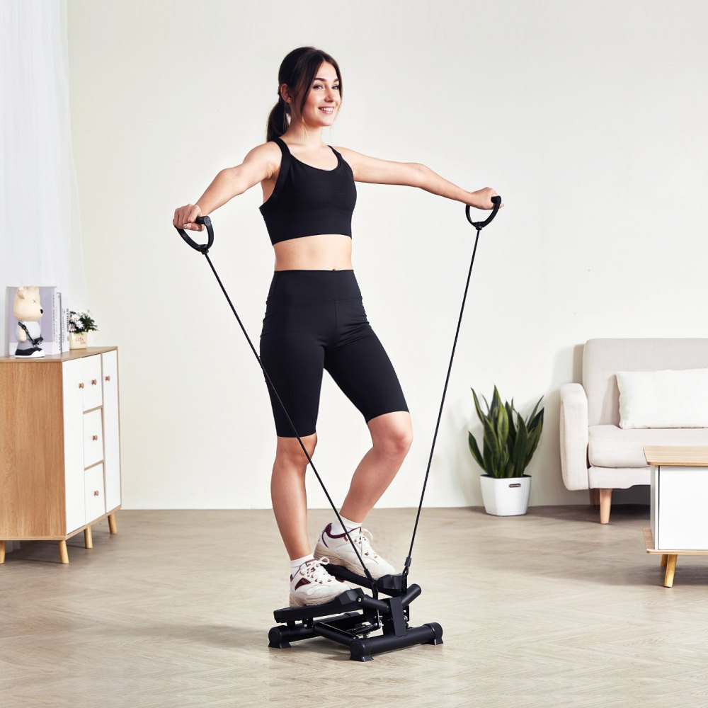 RB-SP02 - Compact Mini Twist Stepper with Resistance Bands and LCD Display