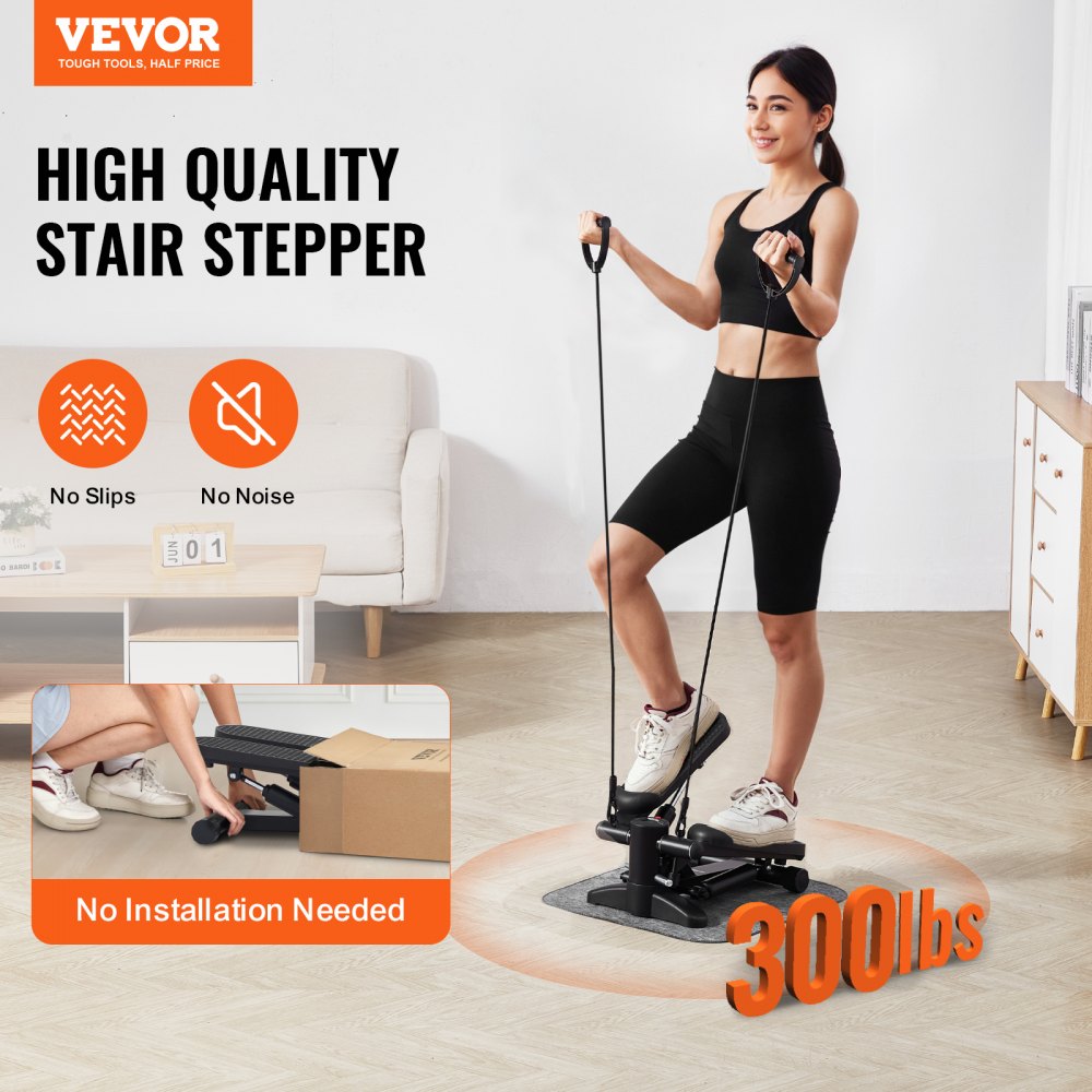 RB-SP03 - Mini Stepper with Resistance Bands and Digital Display