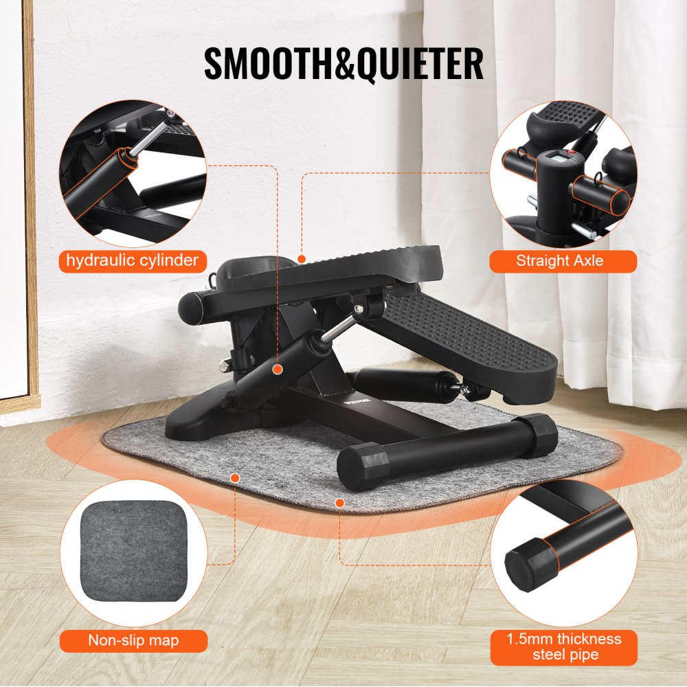 RB-SP03 - Mini Stepper with Resistance Bands and Digital Display