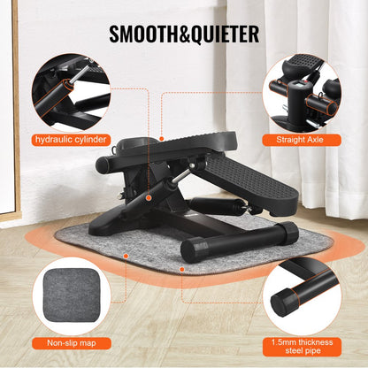 RB-SP03 - Mini Stepper with Resistance Bands and Digital Display