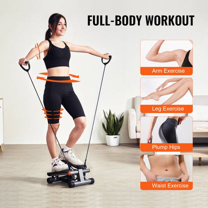 RB-SP04 - Hydraulic Mini Stepper with Resistance Bands for Home Workouts