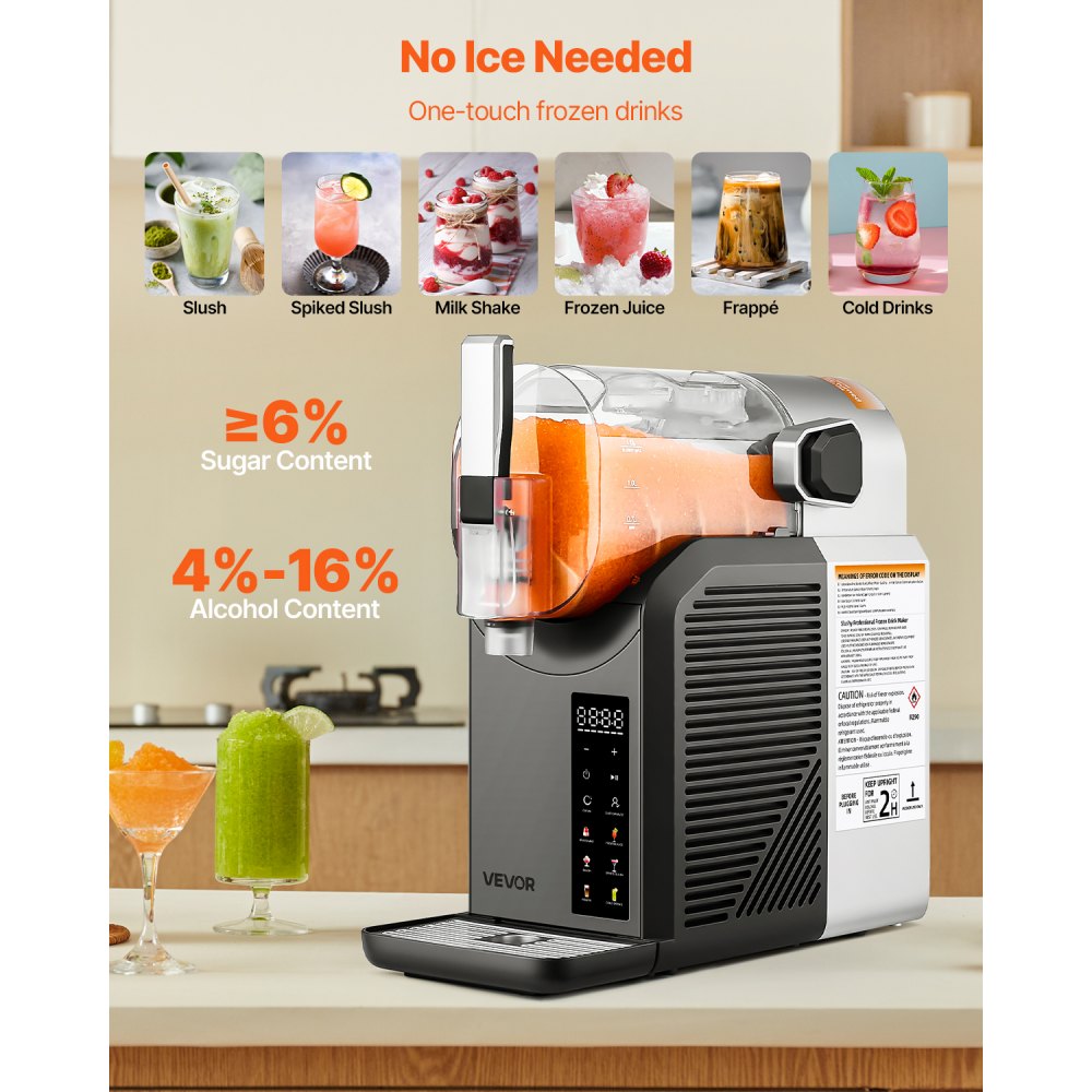 R1-RXR02(W)-N7-3-01 - 2L Slushy Maker with 6 Programs and Self-Cleaning