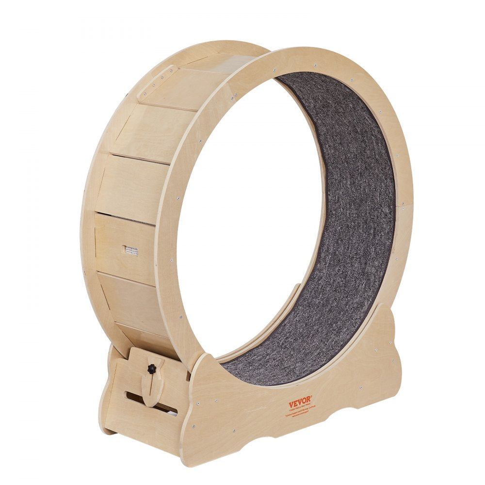 4.0 M - Large Wooden Cat Exercise Wheel with Silent Design & Easy Assembly