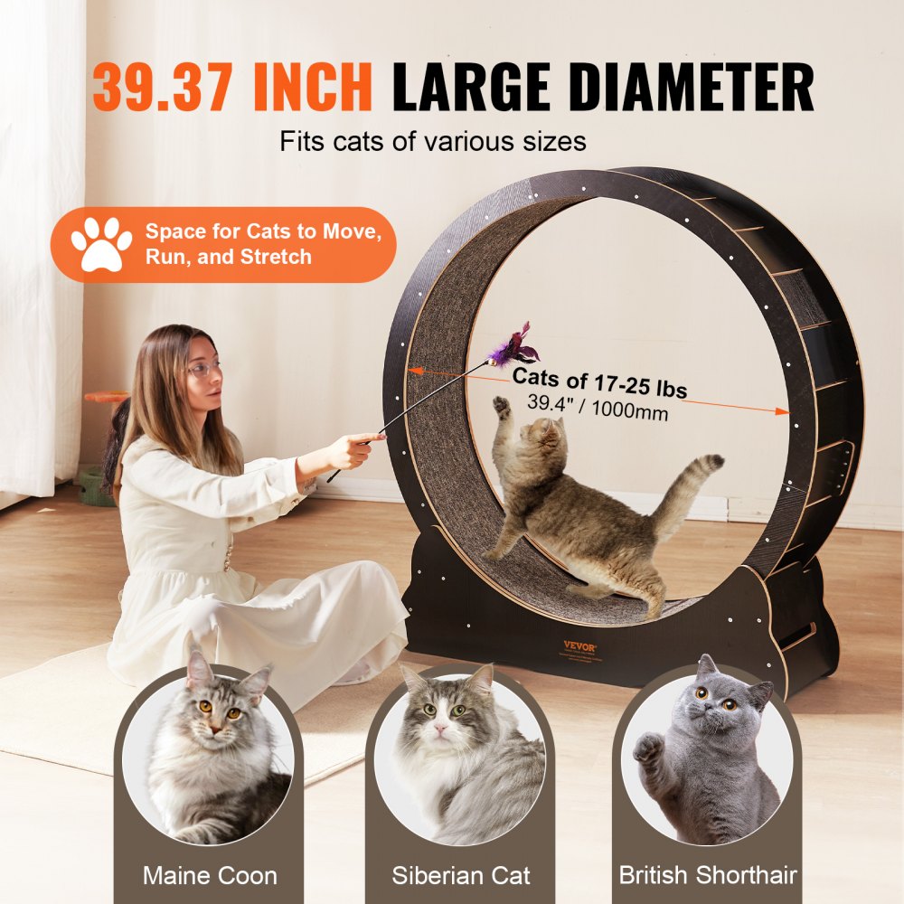 4.0 XL - Durable Cat Exercise Wheel, Indoor Treadmill for Pets Up to 25 lbs