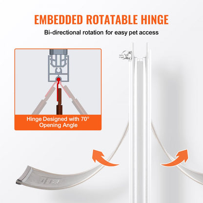 CWM01-M - Durable Aluminum Pet Door with Weatherproof PVC Flap
