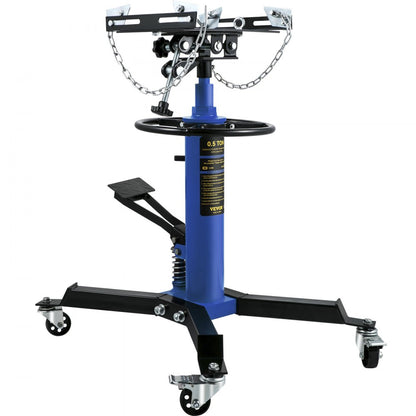 1100BLUEJACK - 1100 lbs Adjustable Hydraulic Transmission Jack, Extends 33.5" to 67"