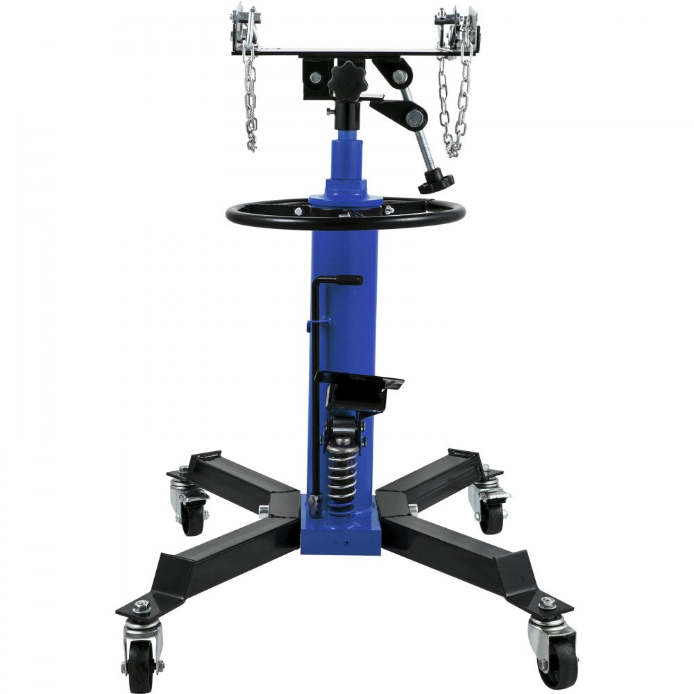 1100BLUEJACK - 1100 lbs Adjustable Hydraulic Transmission Jack, Extends 33.5" to 67"