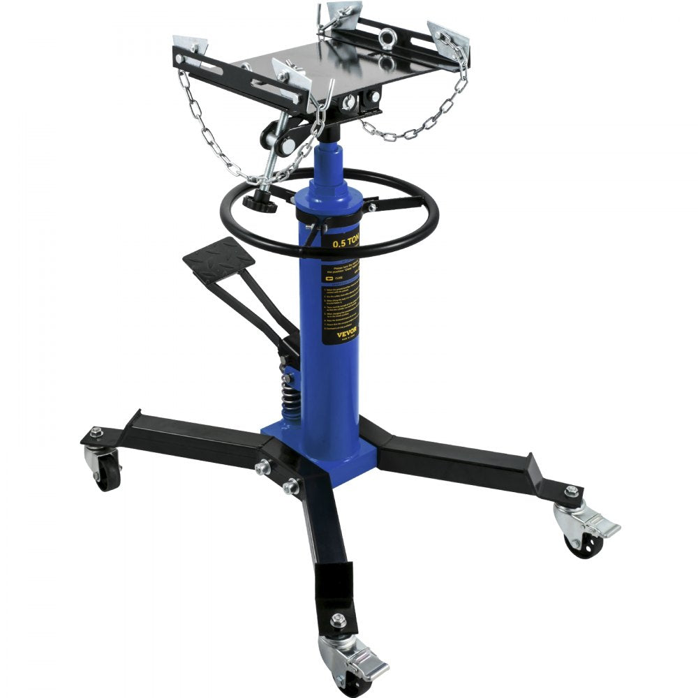 1100BLUEJACK - 1100 lbs Adjustable Hydraulic Transmission Jack, Extends 33.5" to 67"