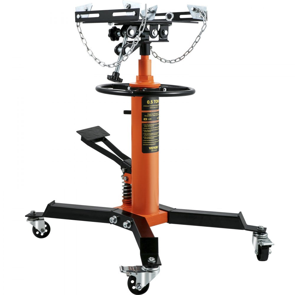 1100ORANGEJACK - 1100LBS Hydraulic Transmission Jack, 33.5"-67" Lift Range
