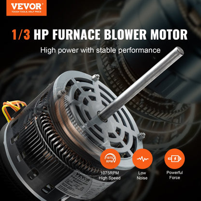 010433957315 - 1/3HP VEVOR HVAC Blower Motor for Efficient Climate Control