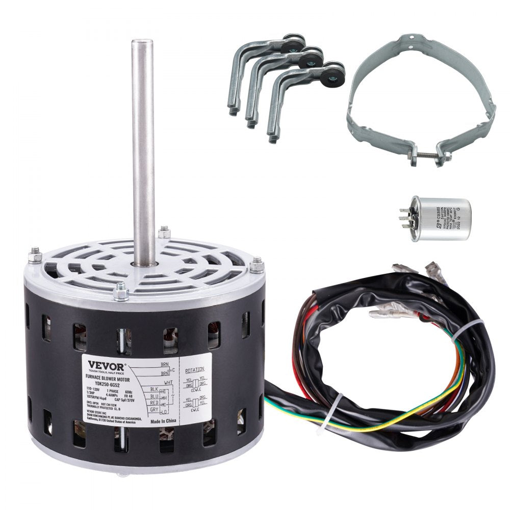 010433957315 - 1/3HP VEVOR HVAC Blower Motor for Efficient Climate Control