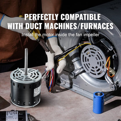 010838840811 - Durable 3/4HP Furnace Blower Motor with Dual Rotation & Accessories