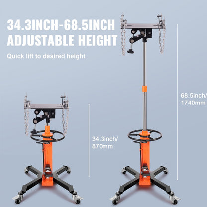 HTJ-1322 - Hydraulic Transmission Jack 1322 lbs, 34.3"-68.5" Height Range