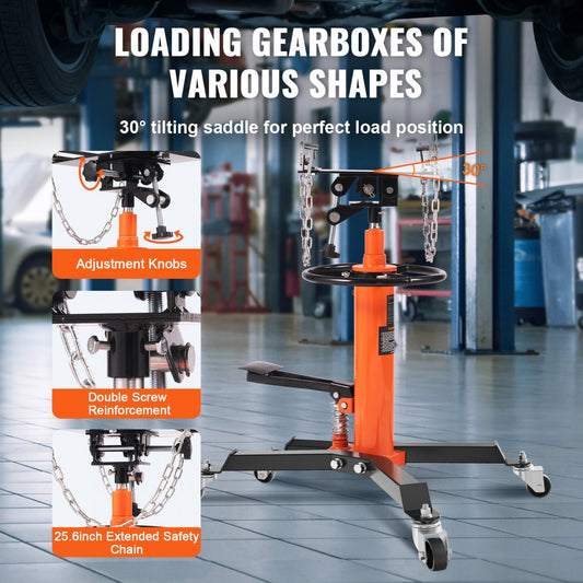 HTJ-1322 - Hydraulic Transmission Jack 1322 lbs, 34.3"-68.5" Height Range