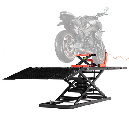 JL-M03804 - Adjustable Motorcycle Lift with Security Pin, 1500lb Capacity