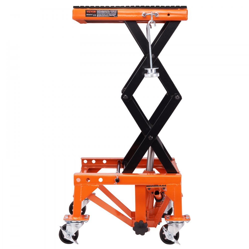 ZX0901-7B - 350lb VEVOR Hydraulic Motorcycle Lift Table with Rolling Wheels