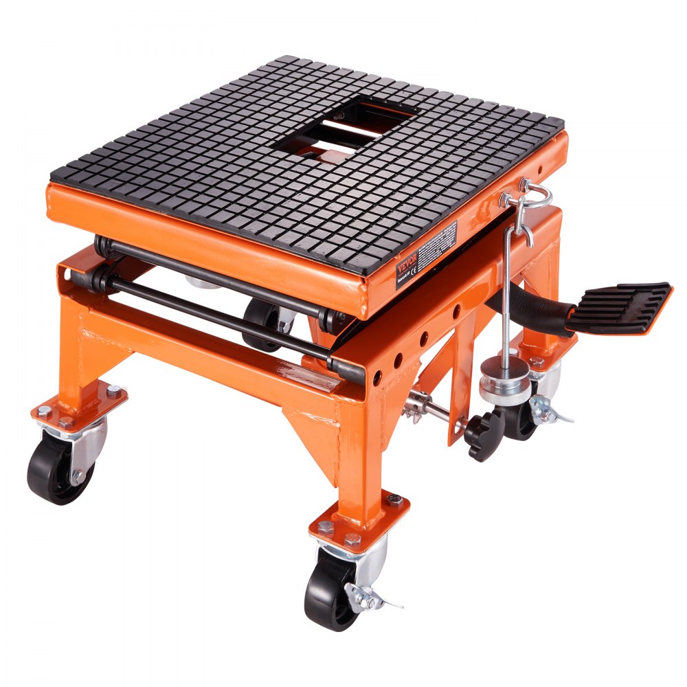 ZX0901-7B - 350lb VEVOR Hydraulic Motorcycle Lift Table with Rolling Wheels
