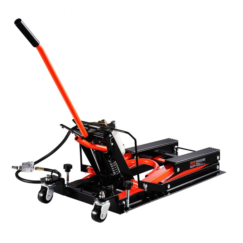 JL-M02304 - 1500 lb Motorcycle Lift with Dual Hydraulic System and Swivel Casters