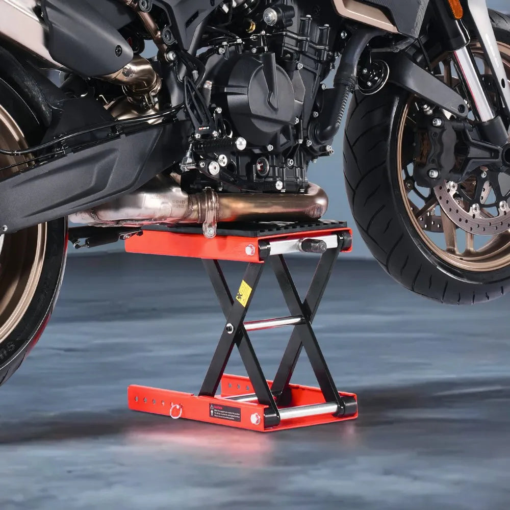 JL-M01101 - 1200lbs Adjustable Motorcycle Lift Jack with Security Pin Lock