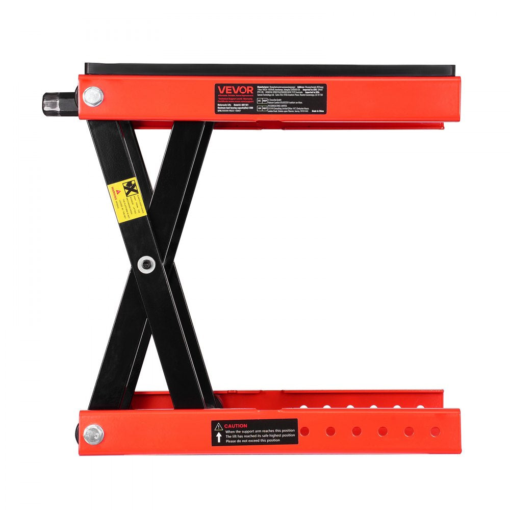 JL-M01101 - 1200lbs Adjustable Motorcycle Lift Jack with Security Pin Lock
