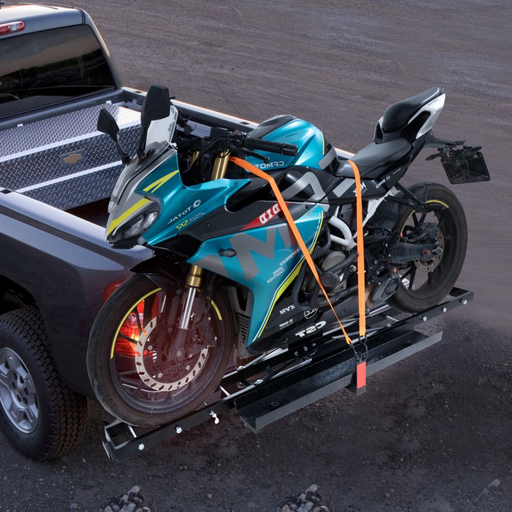TD-1004-03 - Heavy-Duty 600 lbs Steel Motorcycle Carrier with Ramp
