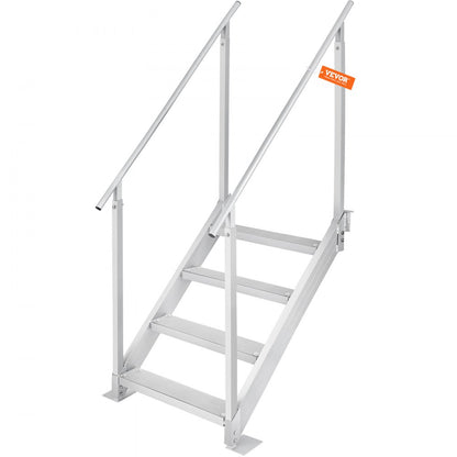 010471589629 - 4-Step Adjustable Dock Ladder with Dual Handrails, 30-38" Height