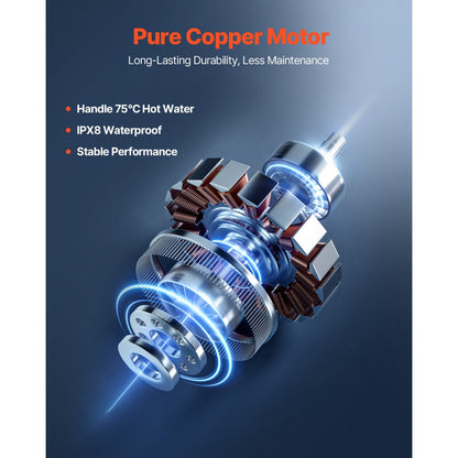 FLO500-BE - 500W Macerator Pump, 29 GPM, 26 ft Lift for Wastewater