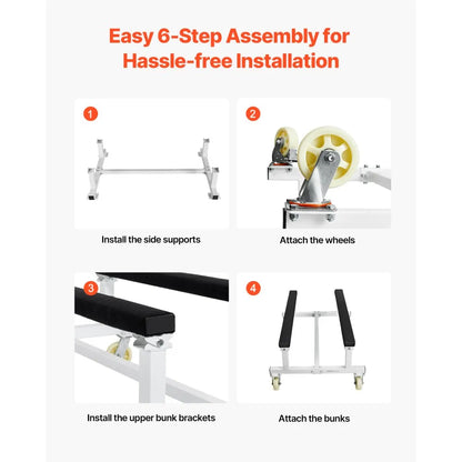 RYT-1800 - Heavy-Duty PWC Dolly Cart with 360° Wheels & 1000lbs Capacity