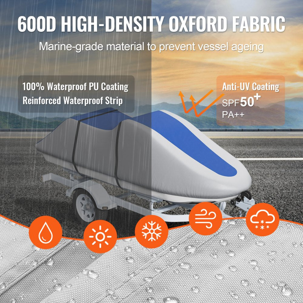 SXYMTTZ126-135 - Heavy-Duty Waterproof Jet Ski Cover, 126"-135" with Storage Bag