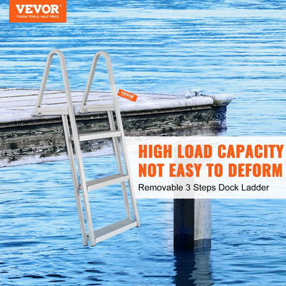 010292251737 - 3-Step Aluminum Dock Ladder for Safe & Easy Water Access