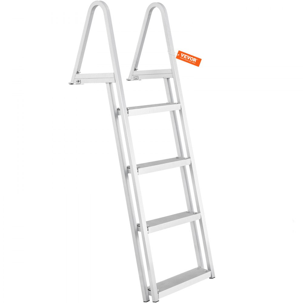 010236070775 - 4-Step Aluminum Dock Ladder, 350 lbs Capacity, Removable Design