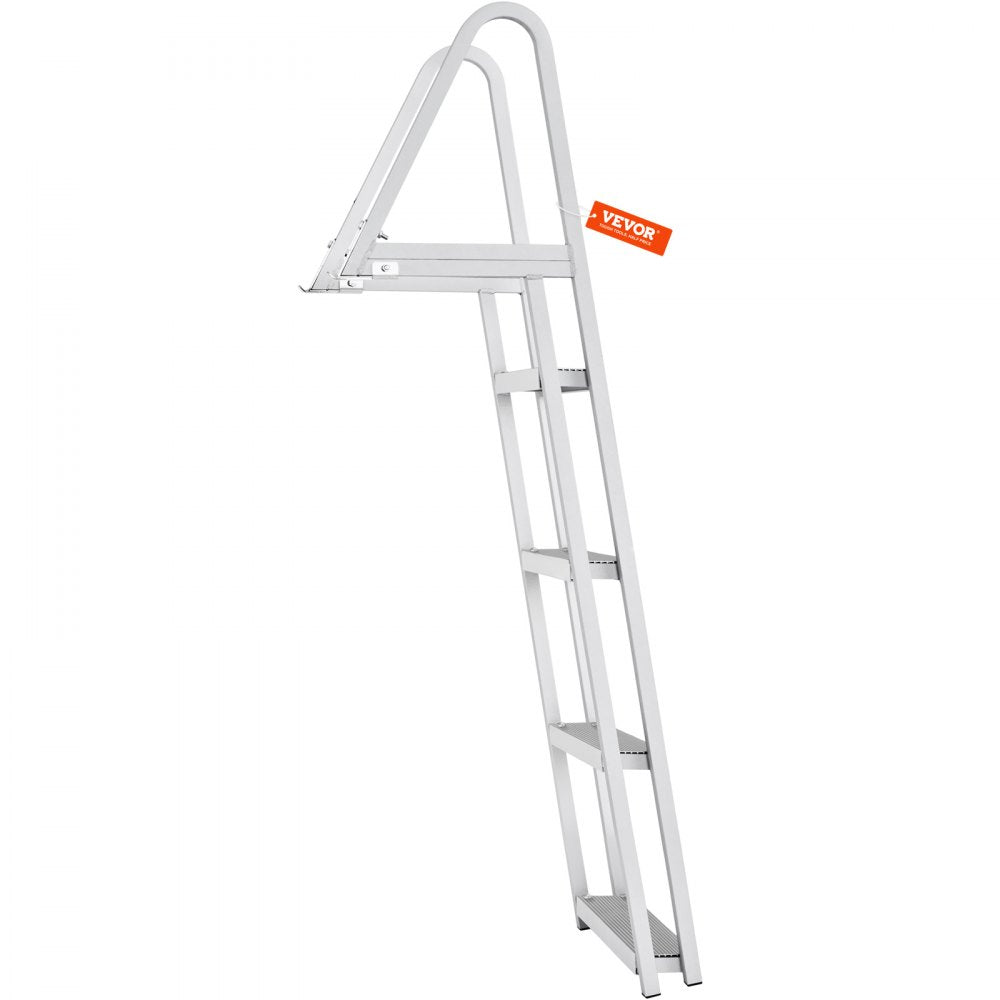 010236070775 - 4-Step Aluminum Dock Ladder, 350 lbs Capacity, Removable Design