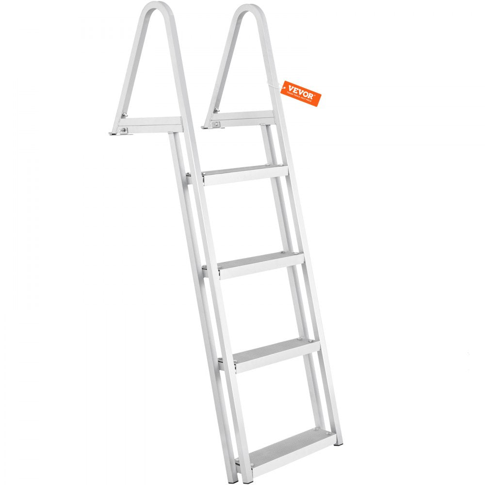 010236070775 - 4-Step Aluminum Dock Ladder, 350 lbs Capacity, Removable Design