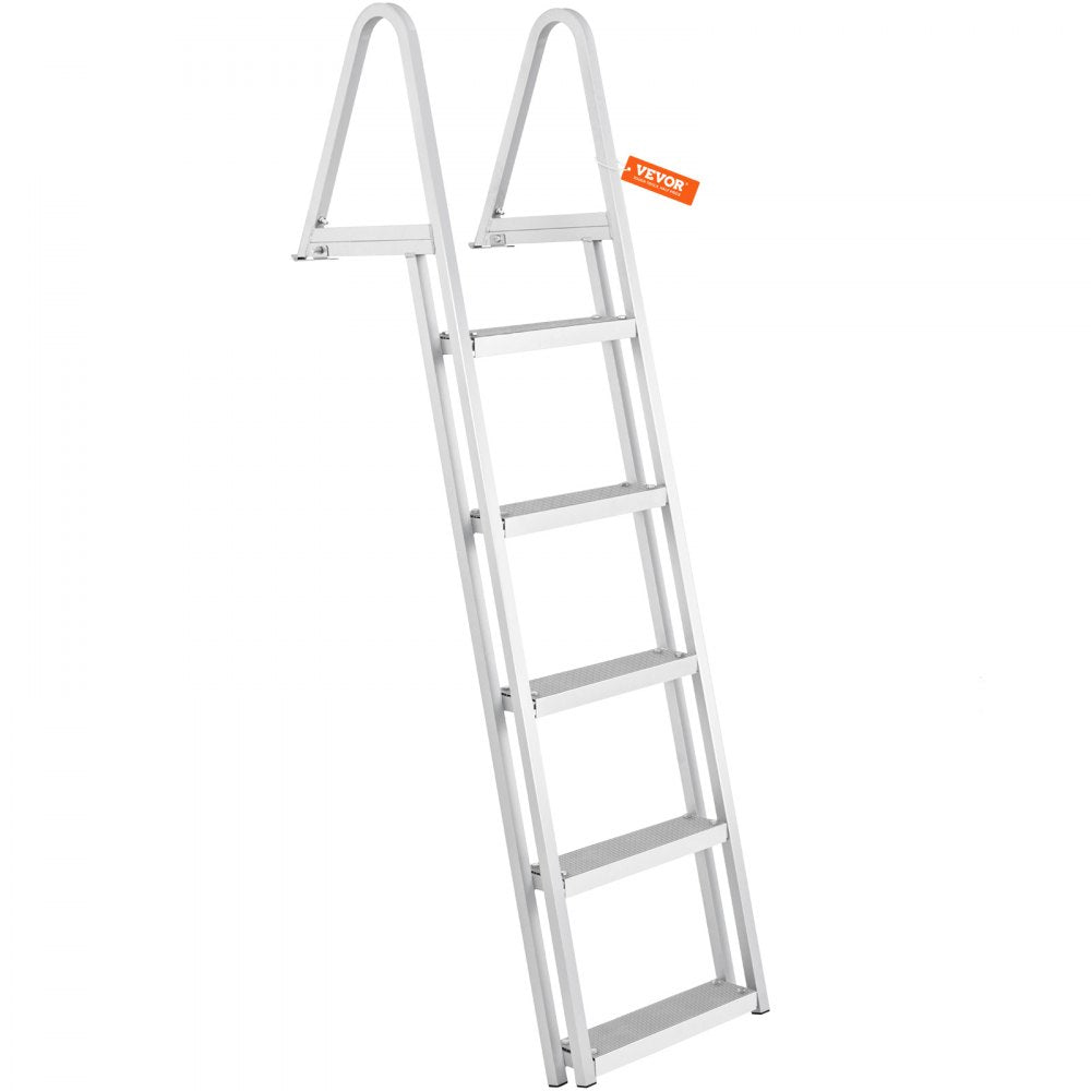 010564086420 - 5-Step Aluminum Dock Ladder with Nonslip Rubber Mats