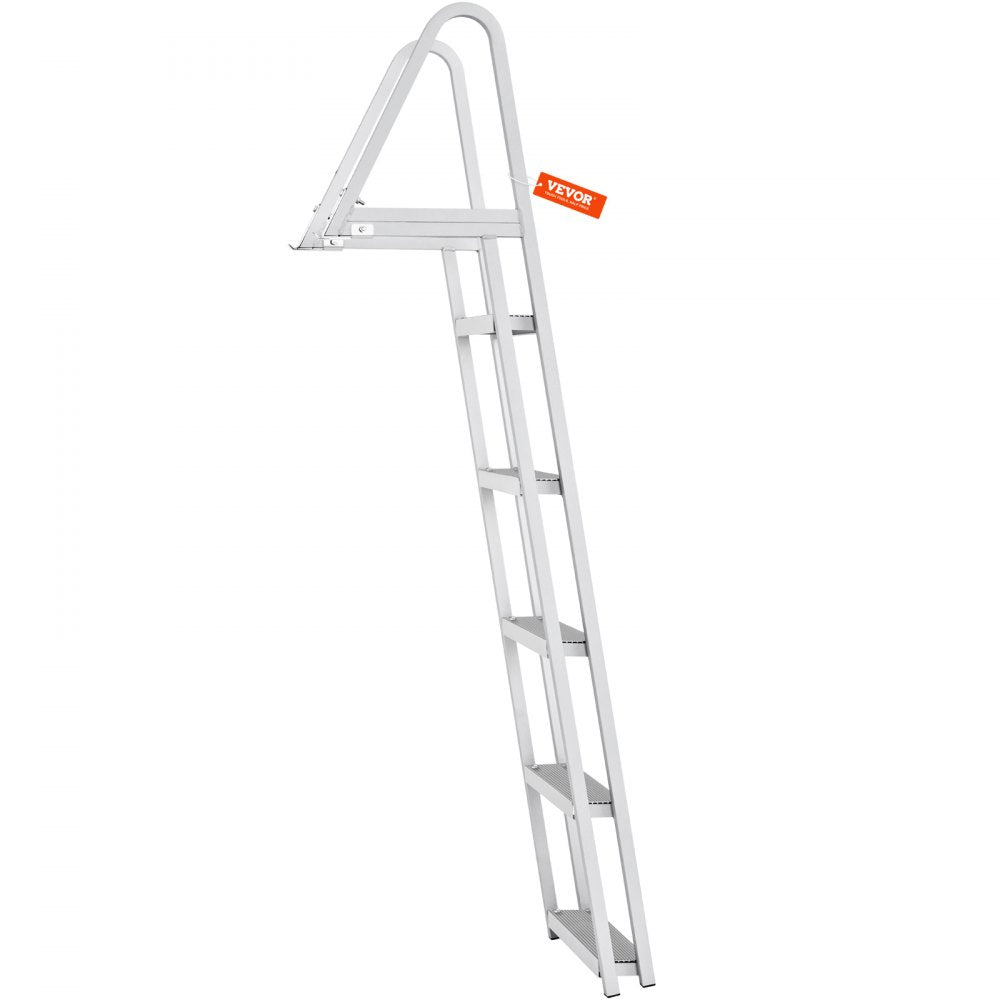 010564086420 - 5-Step Aluminum Dock Ladder with Nonslip Rubber Mats