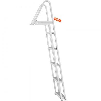 010564086420 - 5-Step Aluminum Dock Ladder with Nonslip Rubber Mats