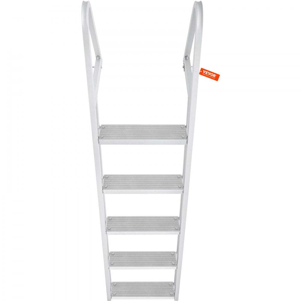 010564086420 - 5-Step Aluminum Dock Ladder with Nonslip Rubber Mats