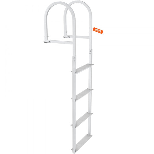 010858591091 - 4-Step Aluminum Dock Ladder with Non-Slip Mats