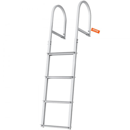 010858591091 - 4-Step Aluminum Dock Ladder with Non-Slip Mats