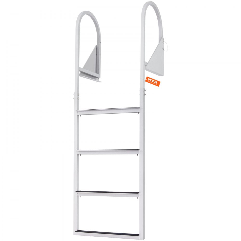 010293481831 - Durable Aluminum 4-Step Dock Ladder with Flip-Up Design
