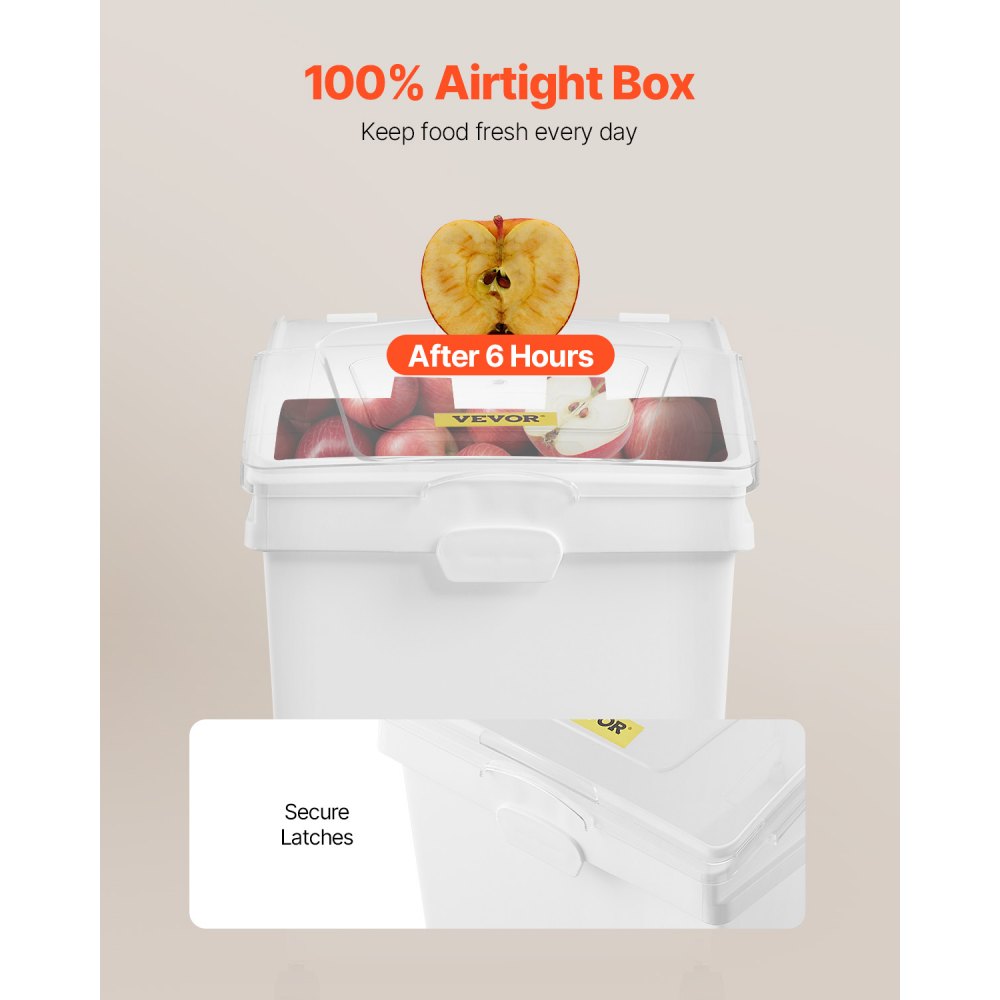 F-8891 - 10.5 Gallon Food-Grade Ingredient Bin with Sliding Lid